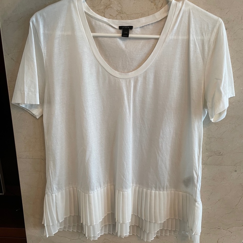 White J. Crew Short Sleeve Shirt Size XXS
